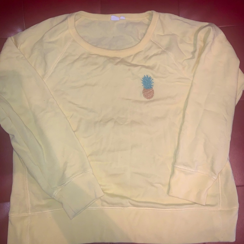 Yellow pullover sweatshirt
